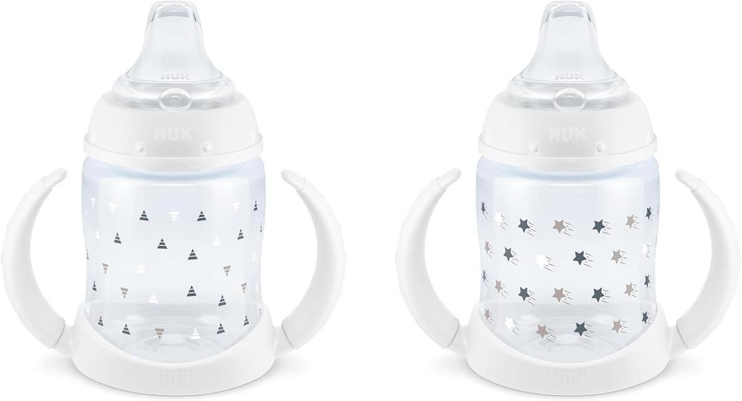 NUK Learner Cup, 6+ Months, Timeless Collection,5 Oz, Pack of 2 BPA Free, Spill Proof Sippy Cup