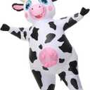 Arokibui Inflatable Cow Costume Funny Blow up Animal Costume Cow Suit for Cosplay Party Christmas Halloween Parade Carnival Festiva Suit