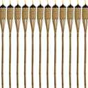 TIKI Bamboo Tiki Torches 12-Pack Weather-Resistant Outdoor Dcor with Easy-Pour Wide-Mouth Canister Refill for Patio, Garden, Backyard, and Parties, 57-Inch Citronella Torches