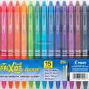 Pilot FriXion Clicker Erasable, Refillable & Retractable Gel Ink Pens Fine Point 0.7mm, Erasable Pens, Assorted Color Inks, 15-Pack Pouch