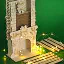 2 x Cinrobiye Countdown to Christmas Wooden Advent CalendarDIY Christmas Advent Countdown Colorable Santa in the Chimney Craft kit for Door Table Wall Mantel Holiday Farmhouse Xmas Decor