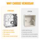 4" Square Electrical Box with Cover, 1-1/2" Deep Metal Electrical Box, Ten 1/2'' and Six 3/4'' Knockouts, Galvanized Steel, 21.0 Cu. in. Capacity Junction Box Metal