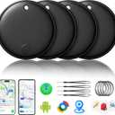 2026 Air Tracker Tags-4 Packs Android & iOS,Dual System Smart Tags Bluetooth Luggag Tracker Keys Finder/Item Locator Work with Apple Find My (iOS)&Google's Find Hub(Android) for Key,Backpack,Luggage
