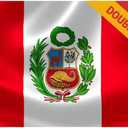 Double Sided 3ply Peru Flag 4X6FT with Inner Layer- Vivid Color, All Weather, Double Stitched Peruvian National Flags,Polyester Flags with Sturdy Brass Ring. (3ply 4x6)