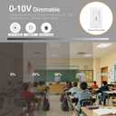 2x2 LED Flat Panel Light,Selectable 5CCT,0-10V Dimmable,5200LM,2Pack