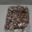 Yunlly 9 Pcs Neutral Christmas Ornaments Textured Christmas Tree Decor with Hanging Loop Modern Brown Hanging Finial Ornaments Shatterproof Home Decor for Xmas Vintage Rustic Farmhouse (Retro Color)