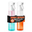 2 Pcs Continuous Spray Bottle for Hair - 10 Oz Plastic Empty Hair Spray Bottles Mist with 0.3 mm Nozzle, Continuous 360 Mist - Leak-Proof Ergonomic Design for Styling, Skin Care, Plants & Cleaning