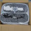 Flat Microfiber Mop and Bucket Set with Wringer, 360 Spin Mop for Floor & Wall Cleaning, 17.7x9in Wide Head, 4 Washable Pads, Hands-Free