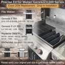 for Weber Genesis Grill Parts, 18.75" Grill Grates & 17" Flavorizer Bars - 66795/66095/66032 Replacement for Weber Genesis II/LX 300 Series (E/S-310 315 320 325 330 335)