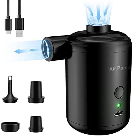 Portable Air Pump for Inflatables-USB Rechargeable 3600mAh Battery Powered,Mini Inflator & Deflator for Pool Inflatable Camping Air Mattress