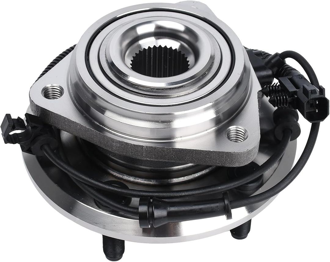 KUSATEC 513272 Front Wheel Bearing and Hub Assembly Compatible with Jeep Wrangler 2007 2008 2009 2010, 5 Lug Bolts w/ABS