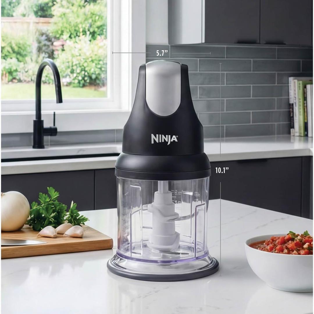 Ninja Express Chop Manual Food Processor, 16oz Bowl, Gray, NJ100GR
One-touch pulse chops, grinds & purees garlic, herbs, nuts & more. 3-cup capacity, stainless blades, dishwasher safe.