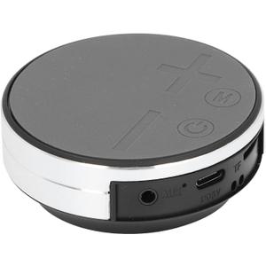 Bone Conduction Speaker, Bluetooth, AUX, Small Memory Card, Stereo, Water Proof, Intelligent Suction Cup Design, for Outdoor and Indoor Bathroom (Silver)