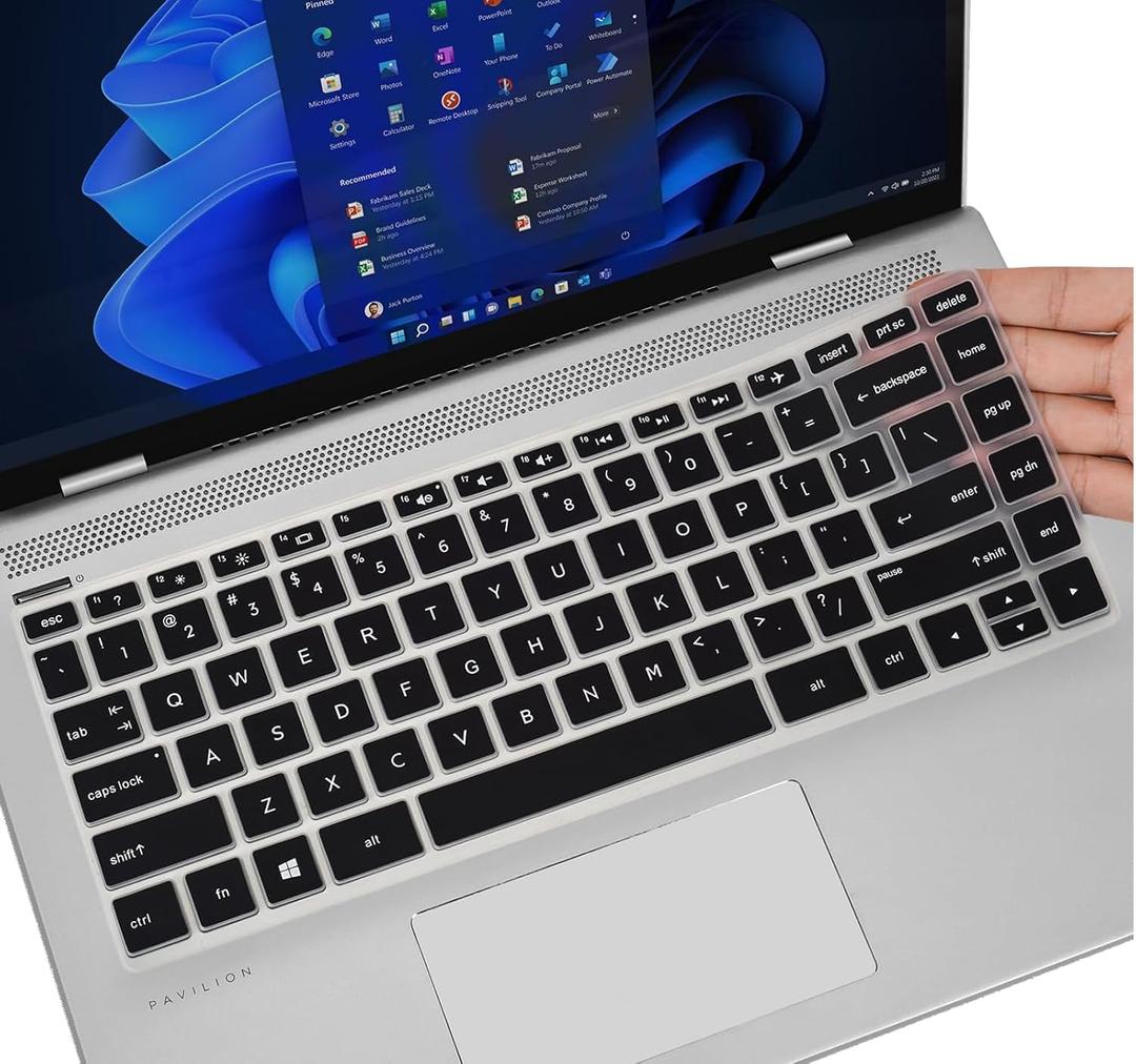 Keyboard Cover for HP Pavilion x360 14" /HP 14 Laptop 14-dq 14-fq 14-bf 14-cm/cf 14-df/dk/ds 14m-ba/cd 14m-dh 14-dq0040nr 14-dq0052dx/dq5009nr/dq0760dx/dq0762dx 14-fq1025nr/fq0033dx(Not Fit 14m-dw/dy) (Black)