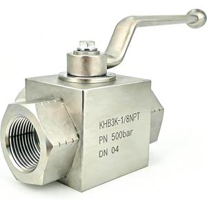 Autovo Hydraulic Valve 1/8 Inch 7250 PSI High Pressure, Shut-Off 3 Way Hydraulic Ball Valve KHB 1/8" NPT