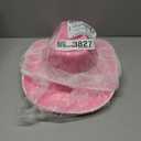 Bedwina Pink Cowgirl Hat for Women & Girls - Felt Western Cowboy Hat with White Trim & Adjustable Chin Strap - Bachelorette, Dress-Up, Rodeo, Costume Accessory, Party Favor, Themed Events (Pink)