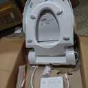 SmartBidet SB-2400 Advanced Electric Smart Bidet Slim Profile Seat in Elongated White with Remote Control, LED Night Light, Stainless Steel Nozzle, Heated Seat, Warm Dryer