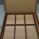 4x6 Oak Wood Picture Frames Collage Wall Decor Brown, Solid Oak Wooden Family Photo Collage Frame 6 Openings, Glass Front, Wall Hanging Display 6 4x6 Pictures (11.5x11.5-6 openings)