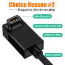 AGVEE 3.3ft Angled Replacement Charger Cable for Coros Smartwatch, 90 Degree Braided Cord for Coros Pace 3/Pace 2/Apex 2 Pro/Apex 2/Apex/Vertix 2/Vertix, Black