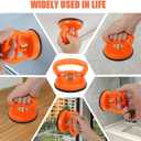 2 x 4-Pack Car Dent Puller Tool Kit - Professional Dent Removal for Cars, Glass, Screens, Tiles, and More! Perfect for Easy Dent Repair (2 Large Orange +2 Small Orange)