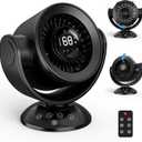 Fan for Bedroom,Desk Fans,Air Circulator Fan with Remote, 90Vertical +120Auto Oscillating,100 Speeds, 10H Timer, 25dB Quiet Fan,Digital Display Rechargeable USB, for Home Office TravelBlack
