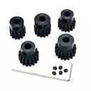 5-Pack Steel Metal 32P 5mm Pinion Motor Gear Sets 13T 14T 15T 16T 17T Compatible with HPI Kyosho Losi Axial Tamiya 1/8 1/10 RC Car Monster Truck Buggy