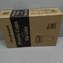 Freshware 24 oz Clear Disposable Plastic Cups with Strawless Sip Lids, 100 Pack Clear Plastic Tumblers, Heavy-duty Party Glasses, Disposable Cups for Thanksgiving, Halloween, Christmas Party