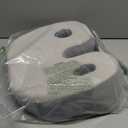 HURRISE Memory Foam Seat Cushion, W Shaped Support High Density Breathable Adjustable Office Chair Cushion with Buckle Zipper Design for Car Office Gaming Chair Dark Gray