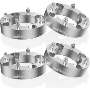 GAsupply 4156 ATV Wheel Spacers 3/8"-24 Studs, 1.5 inch 38mm 4 Lug Wheel Spacer Adapters 131mm Hub Bore, 4 Pcs (Chrome)
