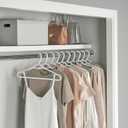 Neatfreak Slim Non Slip Hangers - Space Saving Hangers for Clothes with Lingerie Hooks and Pants Accessories Bar - Patented W Frame White Plastic (40)