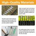 Bakulyor 100 Pack Metal Landscape Stakes, 8 Inch Artificial Grass Nails, 6 Gauge Large Landscaping Staples, Green Edging Anchor Stake for Garden Ground Lawn Paver Timber Border Weed Barrier Spikes 8"
