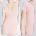 LingTing Leotards for Girls Double Strap Leotard for Gymnastic, Dance,Ballet (7-8 Years, Ballet Pink-short Sleeved)