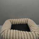 MIXJOY Dog Beds for Small Dogs Cats, Washable Dog Bed with Removable Cover, Soft Calming Cat Bed for Indoor Cats, Rectangle Pet Sofa Bed for Puppy Kitty, Anti-Slip Bottom, S 20"x19"x6", Beige