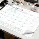 Large Desk Calendar 2026-2027, 18 Months Planner Pad From Jan 2026-Jun 2027, 22" x 17" Wall Calendar Classic Design with Habit Tracker Section, To-Do List, Notes, for Office, Home, School- Blue-Red