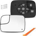 5161010AA Compatible with 2005 2006 2007 2008 2009 Dodge Ram 1500 2500 3500 Driver Side Mirror, Left Side Mirrors Replacement Glass with 4-Pin Heating Socket, Driver Side LH