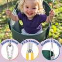 little dove High Back Full Bucket,Toddler Swing with Coated Chains & Triangle Dip Pinch Protection for Safety,Baby Swing Outdoor with Locking Buckles,Toddler Bucket Swing for Backyard,Playground,Green