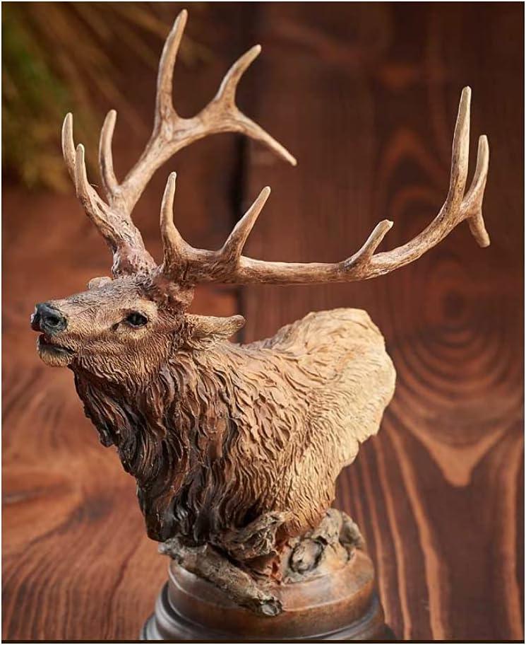 Wild Wings Primal Call - Elk Sculpture by Stephen Herrero