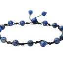 Amazing Gemstone Lapis Lazuli Anklet Ankle Bracelets for Women - Waterproof Beaded Healing Crystal Anklets, Plus Size Chakra Gemstone Bead Anklet (Stretchy Adjustable - Hand Knotted)