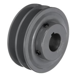 uxcell 2AK39-1 V-Belt Sheave 1"Bore 3.75"OD Double Groove Web Sheave Bored-to-Size Sheave, Cast Iron, Belt Section for 4L or A Belt