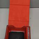 Mage Tech Card Deck Box for MTG Commander - Patented Design, Commander Display, Fits 100 Double-Sleeved Cards, 35pt Card Brick & Dice Tray - Black/Red