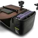 AutoExec Roadmaster Car Desk and Portable Workstation with Phone Mount and Phone Vent Clip, Mahogany