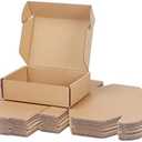 Wowxyz Kraft Brown 7x5x2 inch Shipping Boxes Bulk 25 Pack Brown, Tab Lock Tuck Top Mailer Boxes for Packaging Small Business, Small Cardboard Gift Boxes for Wrapping Mailing Present