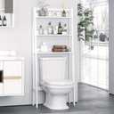 UTEX Over The Toilet Storage Shelf, 3-Tier Over Toilet Bathroom Organizer, Above Toilet Shelves Rack (White)