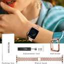QUNDAXI Slim Watch Band Compatible with Apple Watch 38mm 40mm 41mm Series 1-9/Se Metal Stainless Steel Watchband Suitable for iWatch 11/10/9/8/7/6/5/4/3/2/1/SE Series Women Luxury Strap