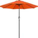 Blissun 9' Outdoor Patio Umbrella, Outdoor Table Umbrella, Yard Umbrella, Market Umbrella with 8 Sturdy Ribs, Push Button Tilt and Crank