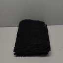TECHMILLY Soft Fluffy Chenille Bathroom Rugs, Non Slip Absorbent Bath Mats for Bathroom, Washable and Quick Dry, Black, 21" x 30"