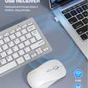 TECKNET Wireless Keyboard and Mouse Combo, Mini Cordless Computer Keyboard and Mouse Set 2.4GHz, Silent Adjustable 1600 DPI, Quiet Click, Lag-Free for Computer, Laptop, PC, Windows, Mac, Chrome OS(SS)