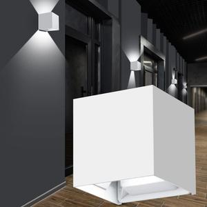 ledmo LED Up and Down Outdoor Wall Sconces White 6000K 20W High Power Aluminum Anti-Rust Exterior Light Fixture IP65 Waterproof Adjustable Light Beam 1800LM for House Home Patio Garage 1 Pack