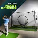 GoSports Golf Practice Hitting Net - Choose Between Huge 10 x 7 ft or 7 x 7 ft Nets - Personal Driving Range for Indoor or Outdoor Use - Designed by Golfers for Golfers