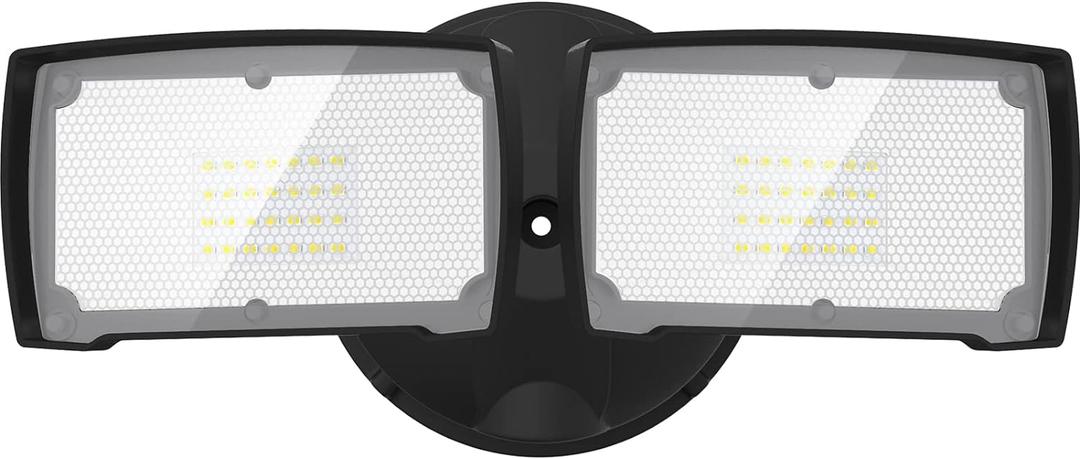 LEPOWER 3000LM Flood Lights Outdoor, 28W 5500K LED Security Light Switch Controlled, IP66 Waterproof Outdoor Lights, Wall Mount Exterior Flood Light with 2 Adjustable Heads Floodlights Outside